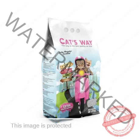 Cat’s Way White Compact Baby Powder Scented Cat Litter
