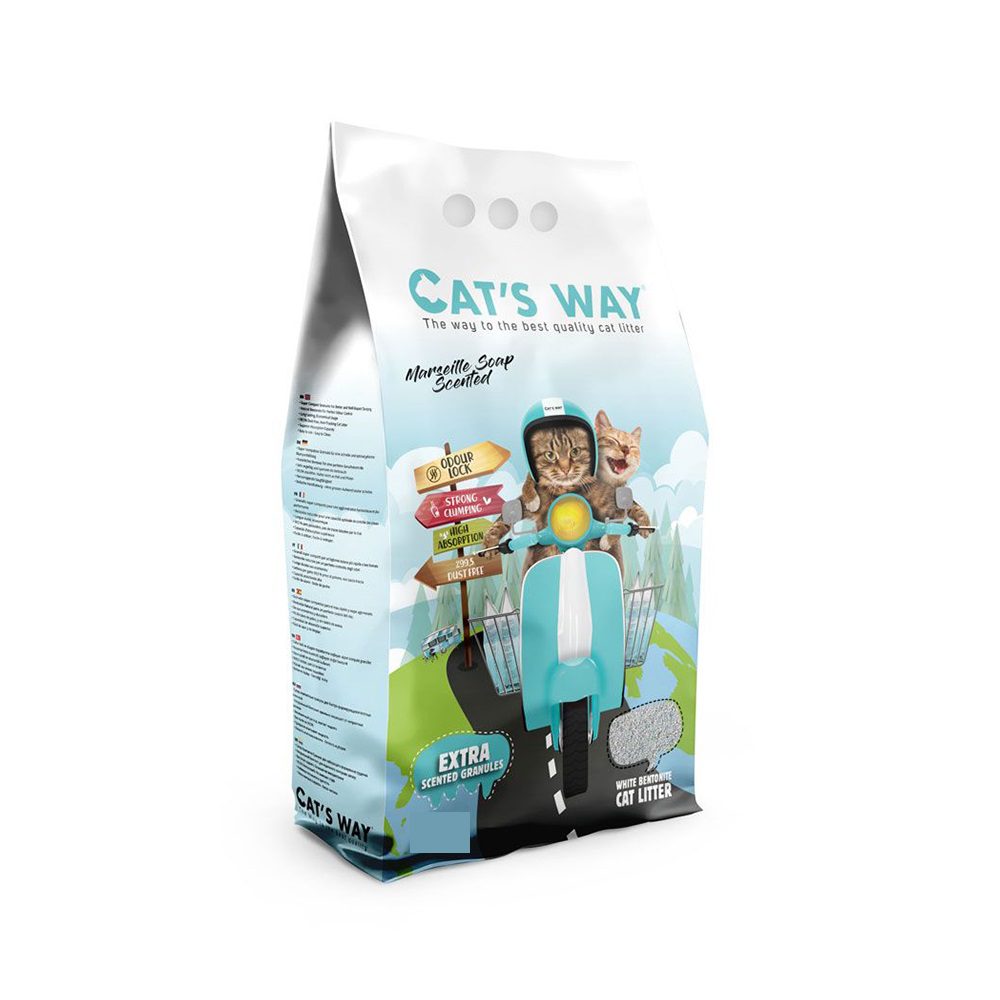 Cat’s Way White Compact Marseille Soap Scented Cat Litter