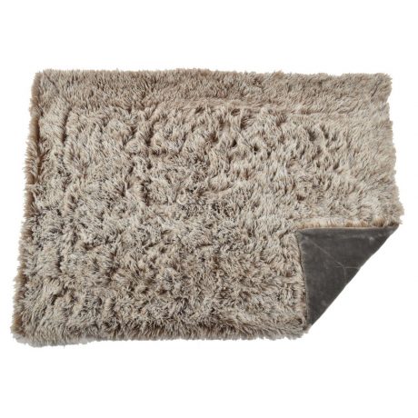 Bobby PLAID FURRY THROW - LARGE
