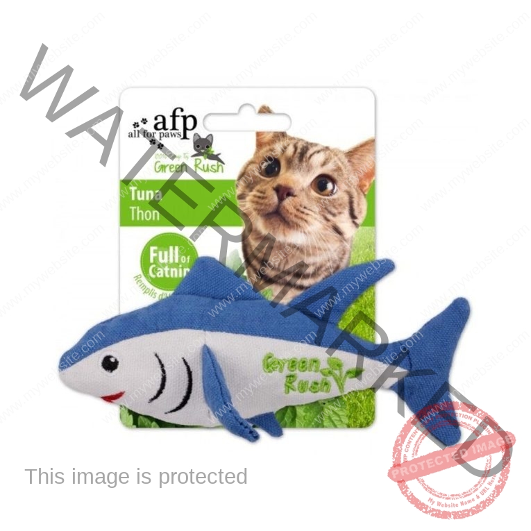 All For Paws Green Rush Tuna Cat Toy
