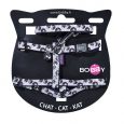 Bobby Confetti Cat Harness & Lead - Mauve / XS