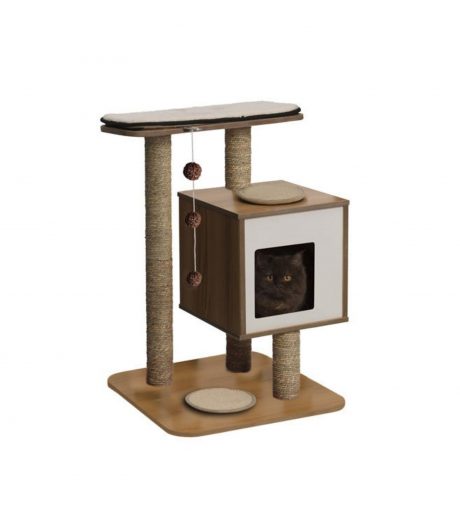 Catit Premium Cat Furniture V-Base - Walnut