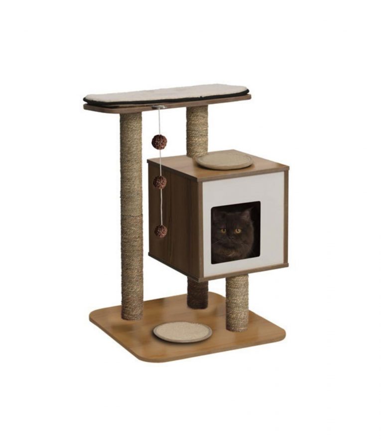 Catit Premium Cat Furniture V-Base - Walnut