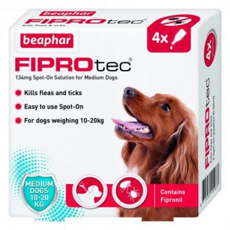 Beaphar FIPROTEC FOR MEDIUM DOG - 4 PIPETTES FIPROTEC
