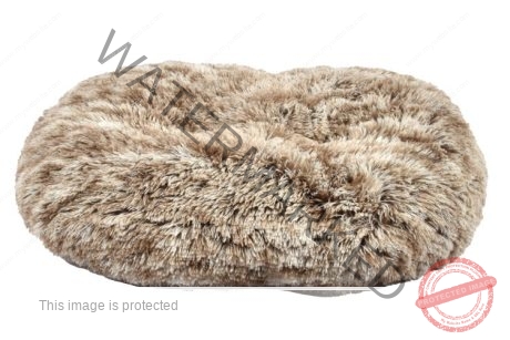 Bobby Oval Furry Cushion - Grey