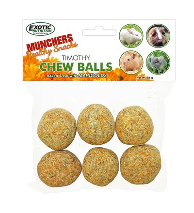 Exotic Nutrition Munchers Marigold & Timothy Chew Balls - 6 pcs