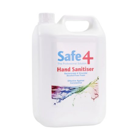 Safe4 Virucidal Foam Hand Sanitiser 5L