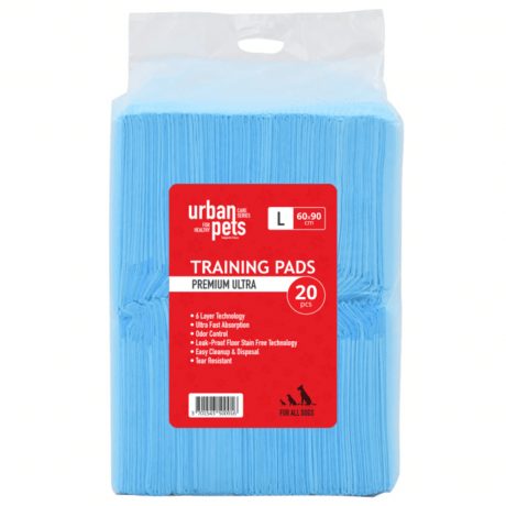 Urban Pets Premium Puppy Pads - Blue 60x90 cm(20pcs)