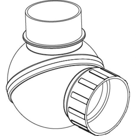 Sicce Eko Power Spherical valve 1"1/2 M/F ring nut+O-ring