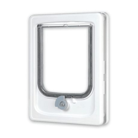 Zolux Cat-flap for Wooden Door - 4 Position White