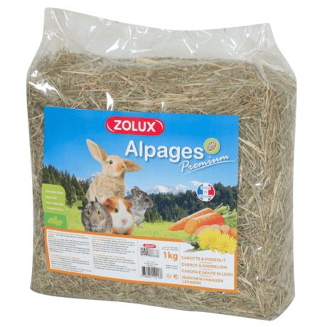 Zolux PREMIUM ALPINE HAY WITH CARROT & DANDELION 1 KG
