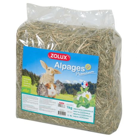 Zolux PREMIUM ALPINE HAY WITH MINT & CHAMOMILE 1 KG