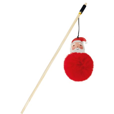 Bobby CHRISTMAS CAT POLE FLUFFY SANTA 40cm