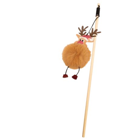 Bobby CHRISTMAS CAT STICK FLUFFY DEER 40 cm