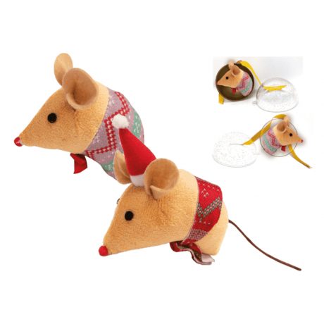 Bobby CHRISTMAS CAT TOY HOLIDAY MOUSE 9 cm