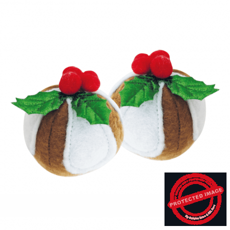 Bobby CHRISTMAS CAT TOY PUDDING 6 x 7 cm, 2pcs