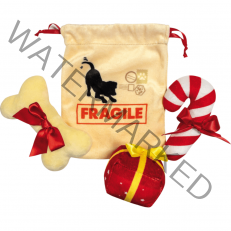 Bobby CHRISTMAS Dog TOY SANTA BAG 21 cm