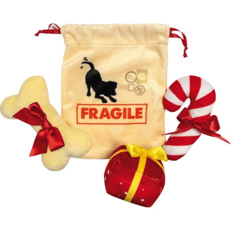 Bobby CHRISTMAS Dog TOY SANTA BAG 21 cm