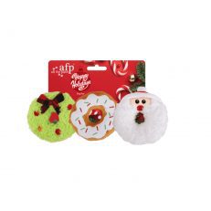 All For Paws HOHOHO - 3 pack Donut Toys