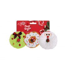 All For Paws HOHOHO - 3 pack Donut Toys