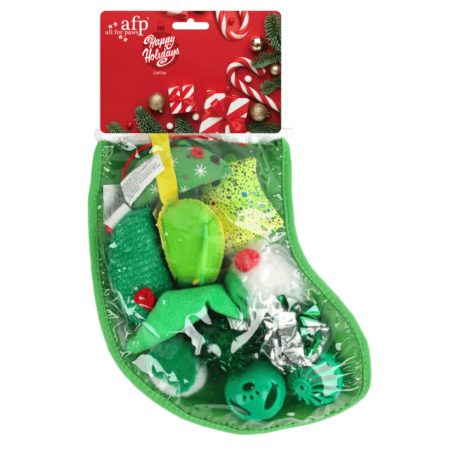 All For Paws Holiday Gift Sock-Green