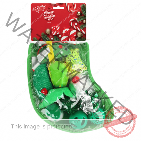 All For Paws Holiday Gift Sock-Green