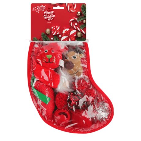 All For Paws Holiday Gift Sock - Red