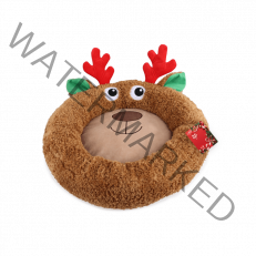All For Paws Merry Comfortable Bed - Reindeer