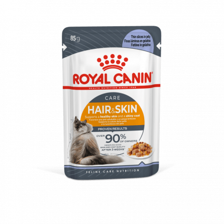 Royal Canin Feline Care Nutrition Hair & Skin Jelly (INTENSE BEAUTY) (WET FOOD - Pouches) 12x85g