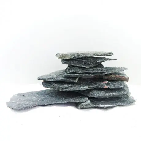 SV Aquarium Deco Black Slate Rock - Extra Small / 7-10cm