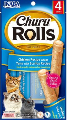 Inaba Churu Chicken Recipe Wraps Tuna With Scallop Recipe 40g/4 Sticks Per Pack