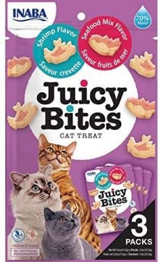 INABA Juicy Bites Shrimp & Seafood Mix Flavor 33.9g - 3 pouches per pack
