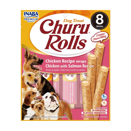 Inaba Churu Chicken Recipe Wraps Chicken With Salmon Recipe 96g/8 Packs Per Pack