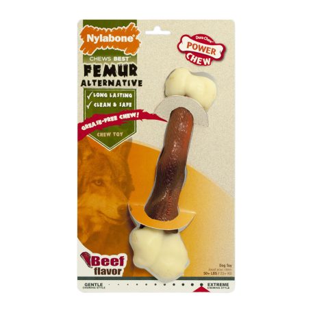 Nylabone Power Chew Animal Part Alternative Femur Beef Large
