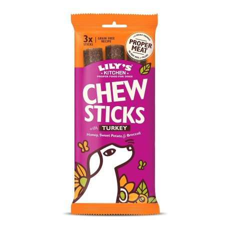 Lily's Kitchen Dog Chew Sticks w/ Turkey Dog Treats (120g)