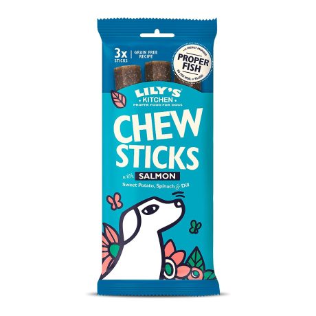 Lily's Kitchen Dog Chew Sticks w/ Salmon Dog Treats (120g)