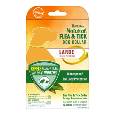 Tropiclean Natural Flea And Tick Collar For Large Dogs - 40g
