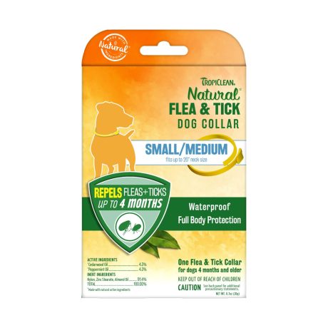 TropiClean Natural Flea & Tick Repellent Collar for Small Dogs -20g