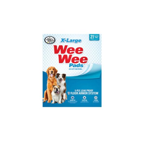 Four Paws Wee-wee Pads, X-lg Pad, 21 Pack