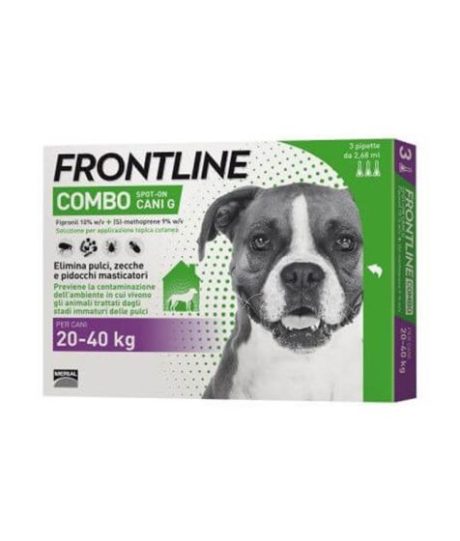 Frontline Flea & Tick Spot On Combo For Dogs & Home Protection Large - 3 Pipettes