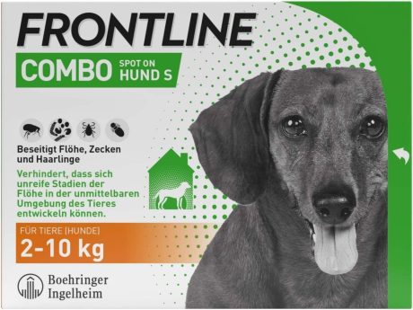 Frontline Flea & Tick Spot On Combo For Dogs & Home Protection Small - 3 Pipettes
