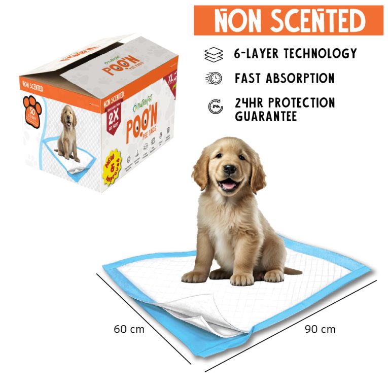 Nutrapet Poo N Pee Pads Xl Non-scented - Fast Absorption With Floor Mat Stickers (60x90cms) - 50 Count Puppy Pads (2)