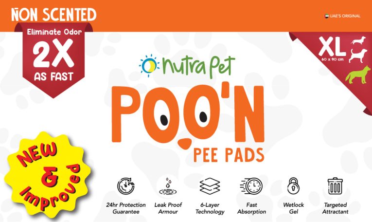 Nutrapet Poo N Pee Pads Xl Non-scented - Fast Absorption With Floor Mat Stickers (60x90cms) - 50 Count Puppy Pads (5)