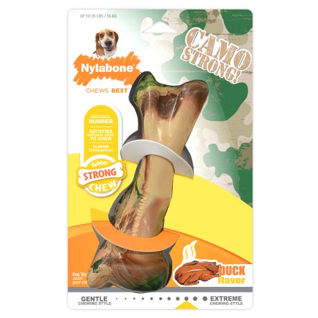 Nylabone Strong Chew Duck Camo Bone Wolf