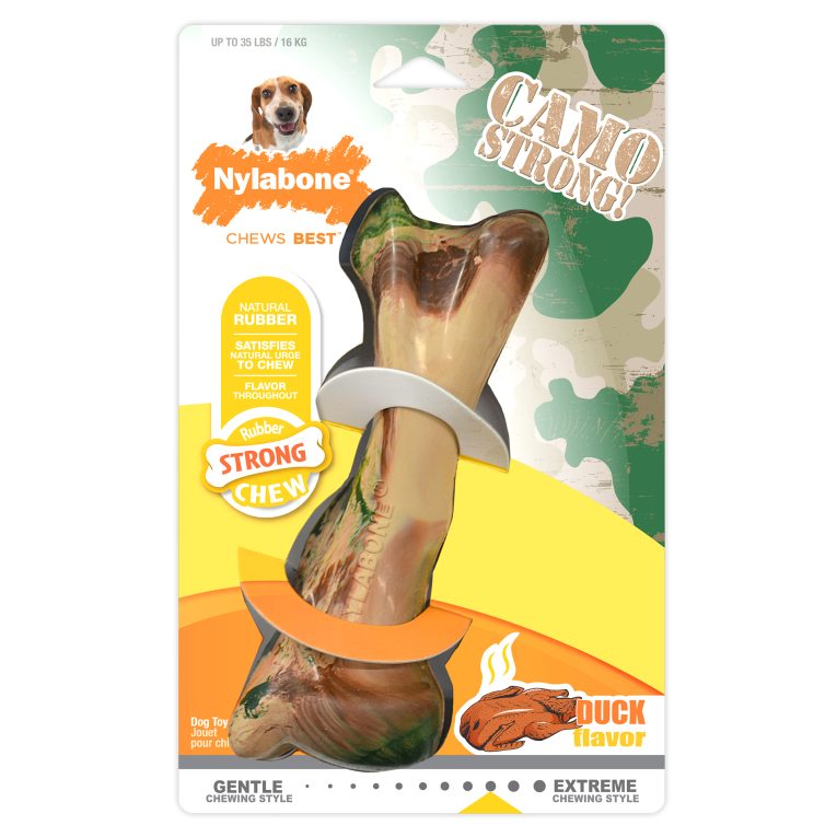 Nylabone Strong Chew Duck Camo Bone Wolf