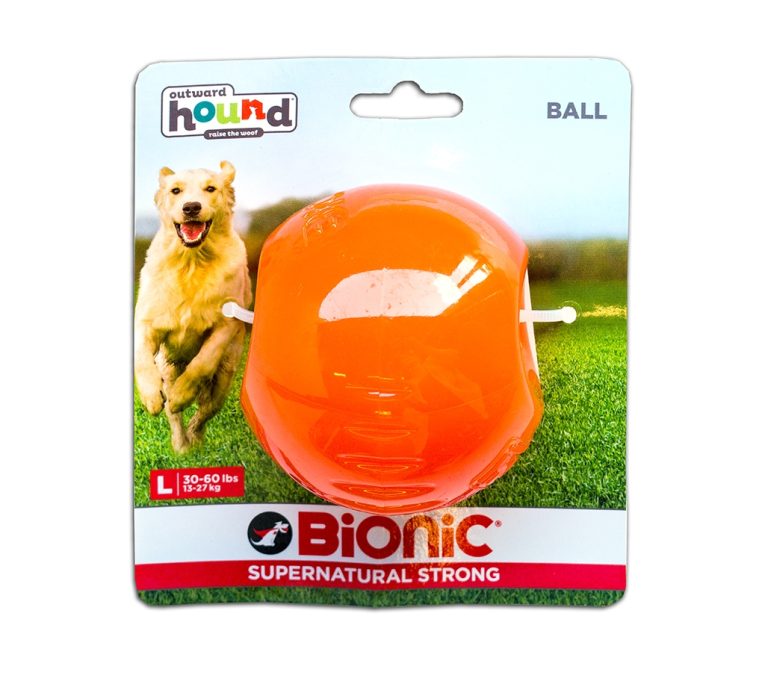Outward Hound Bionic Opaque Ball Orange Large3
