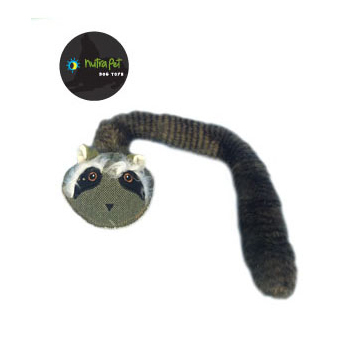 Nutrapet Racoon Long Tail Dog Toy