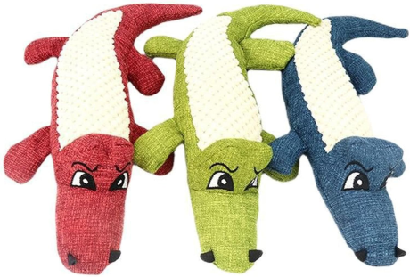 Plush Pet Squeakz Alliz ( Red, Green, Blue) Dog Toy - 29 X 15 X 6cm(1pc)