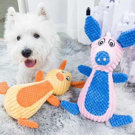 Plush Pet Squeakz Ely, Baby Piggie, Papa Piggie Dog Toy (Large) - 31 X 22 X 10cm(1pc)
