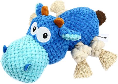 Plush Pet Swimming Hippo Dog Toy 27 X 19cm